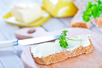 Image showing bread with butter