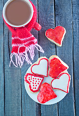 Image showing cookies and cocoa drink