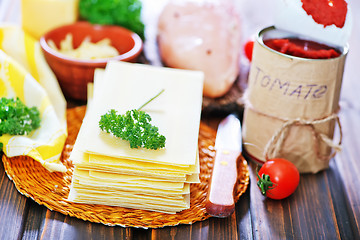 Image showing ingredients for lasagna