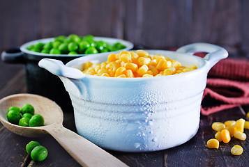 Image showing corn and peas