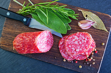 Image showing salami