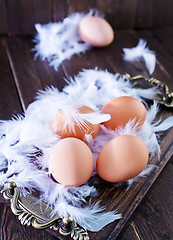 Image showing raw eggs