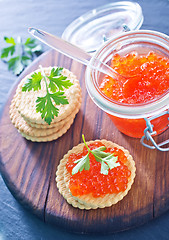 Image showing red salmon caviar