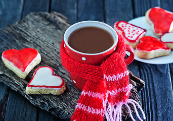 Image showing cookies and cocoa in cup