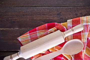 Image showing wooden rolling pin