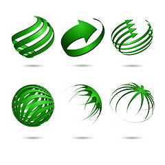 Image showing Abstract sphere icons collection