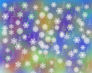 Image showing background with snowflakes