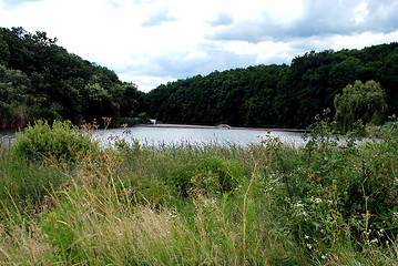 Image showing bridge over the lake