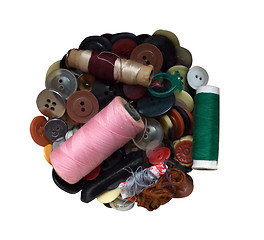 Image showing buttons and thread