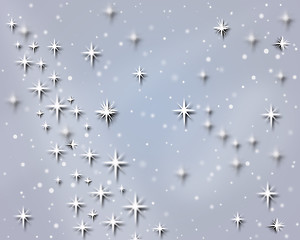 Image showing snowflakes and stars for holiday