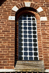 Image showing rose window  italy  lombardy     in  the legnano old   church   