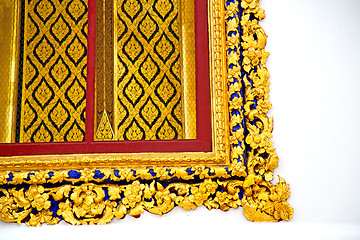 Image showing window   in  gold     thailand incision of the temple 