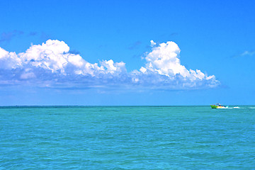 Image showing boat  wave  in mexico  