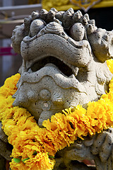 Image showing demon in the temple bangkok asia  flower