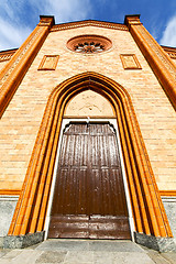 Image showing  lombardy    in  the villa cortese   old   church  closed brick 