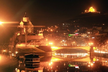 Image showing Tbilisi night cityscape