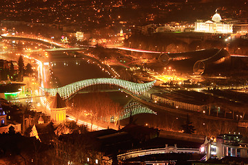 Image showing Tbilisi night cityscape