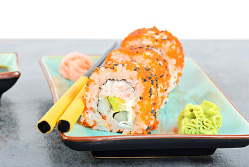 Image showing California maki sushi on the table