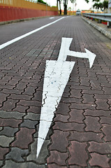 Image showing Arrow on the road