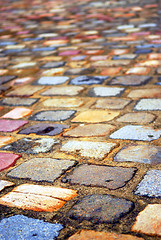 Image showing Colorful cobblestones