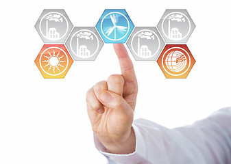 Image showing Selecting Solar, Wind And Geothermal Energy