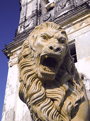 Image showing statue Lion Cathedral of Leon Nicaragua Central America      