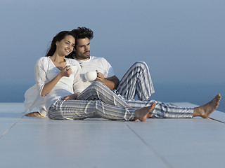 Image showing relaxed young couple at home