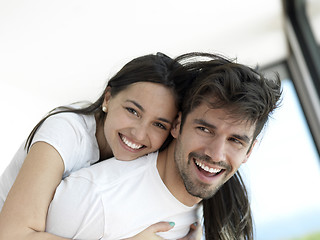 Image showing relaxed young couple at home