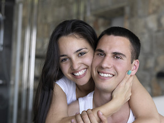 Image showing couple relax and have fun in bed