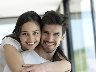 Image showing relaxed young couple at home