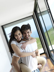 Image showing relaxed young couple at home