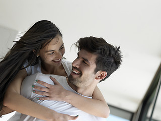 Image showing relaxed young couple at home