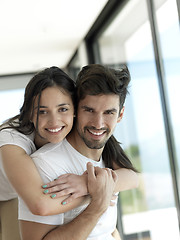 Image showing relaxed young couple at home