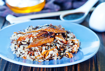 Image showing fried eel with rice