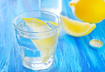 Image showing water with lemon