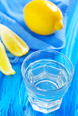 Image showing water with lemon