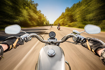 Image showing Biker First-person view