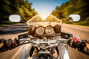 Image showing Biker First-person view