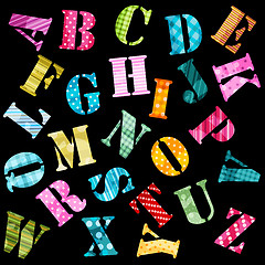 Image showing textured alphabet