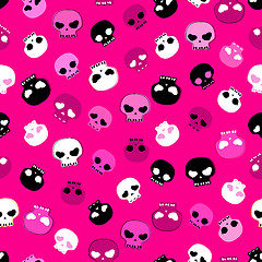 Image showing  skulls seamless pattern