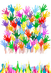 Image showing colorful hands 