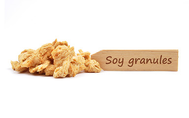 Image showing Soy granules at plate