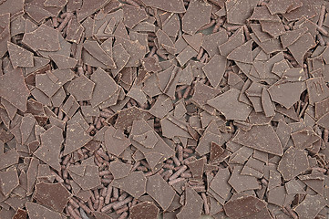 Image showing Chocolate bits background