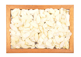 Image showing Almond slices in frame