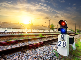 Image showing Railway semaphore