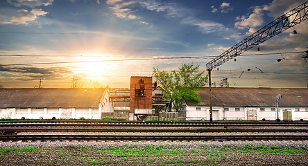 Image showing Rails and station