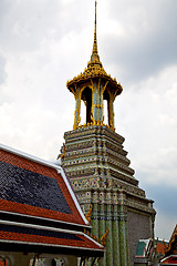 Image showing  thailand asia   bangkok rain    colors  roof wat  palaces   rel