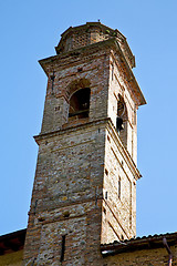 Image showing  sunny day    milan   old abstract in  italy    wall  and church