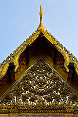 Image showing bangkok in the temple  thailand abstract cross flower mosaic