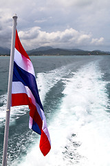 Image showing asia myanmar samui bay isle   flag     thailand  sea 